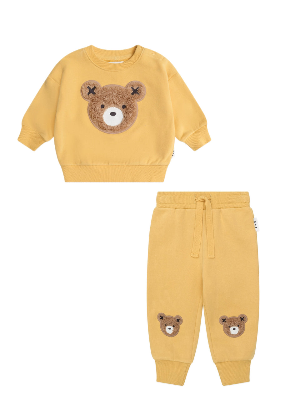 Hux Yellow Furry Bear Sweatset