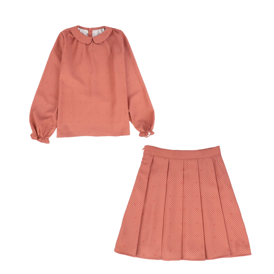 Bace Mauve Striped Logo Set