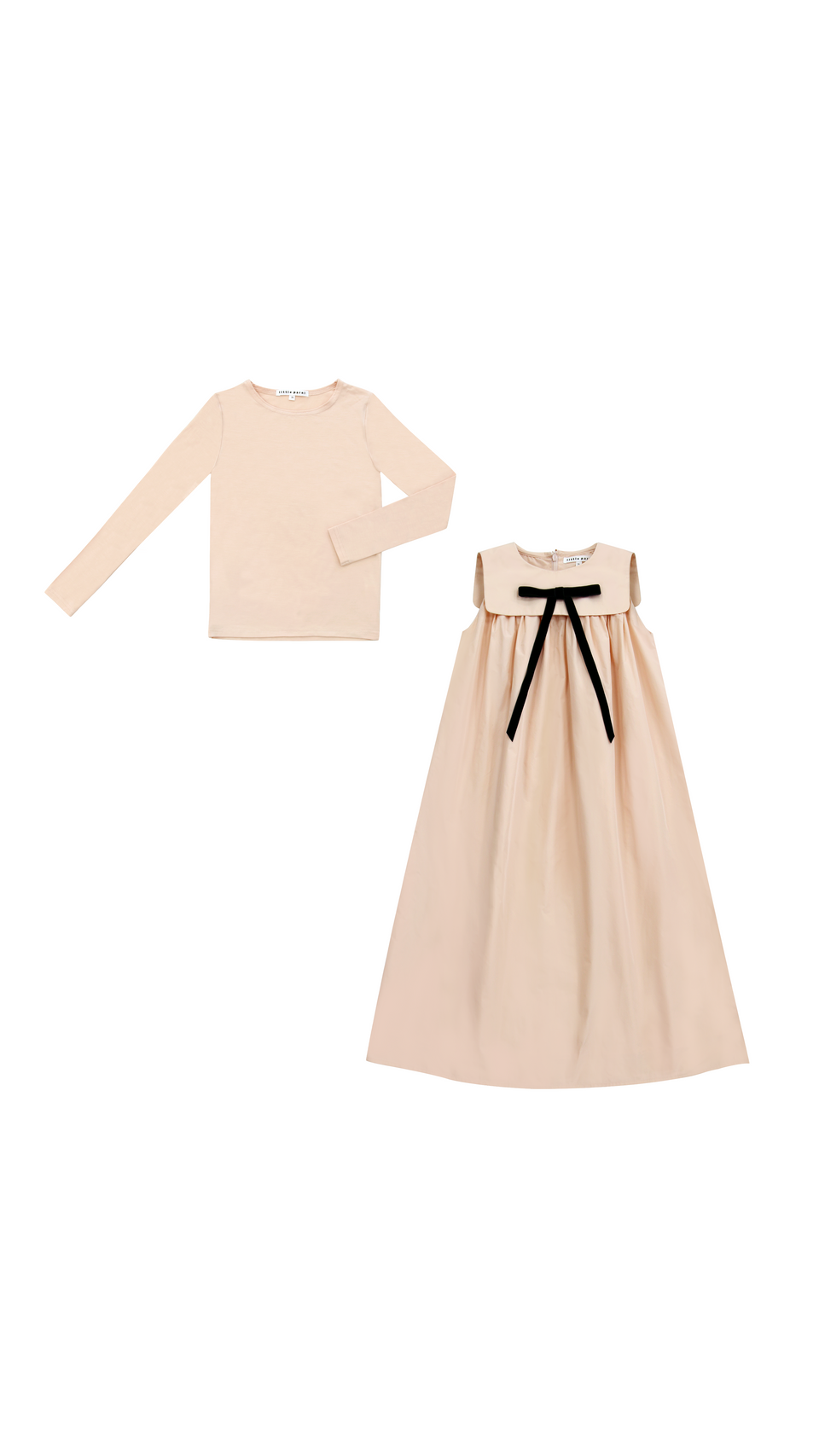 Little Parni Pink Taffeta Maxi Bow Jumper