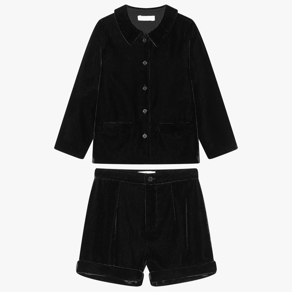 Coco Blanc Black Velvet Suit