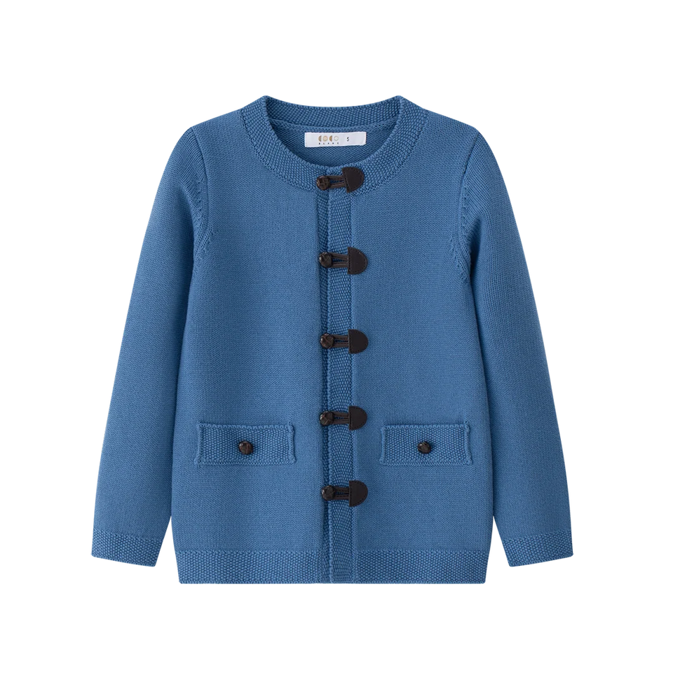 Coco Blanc Blue Toggle Cardigan