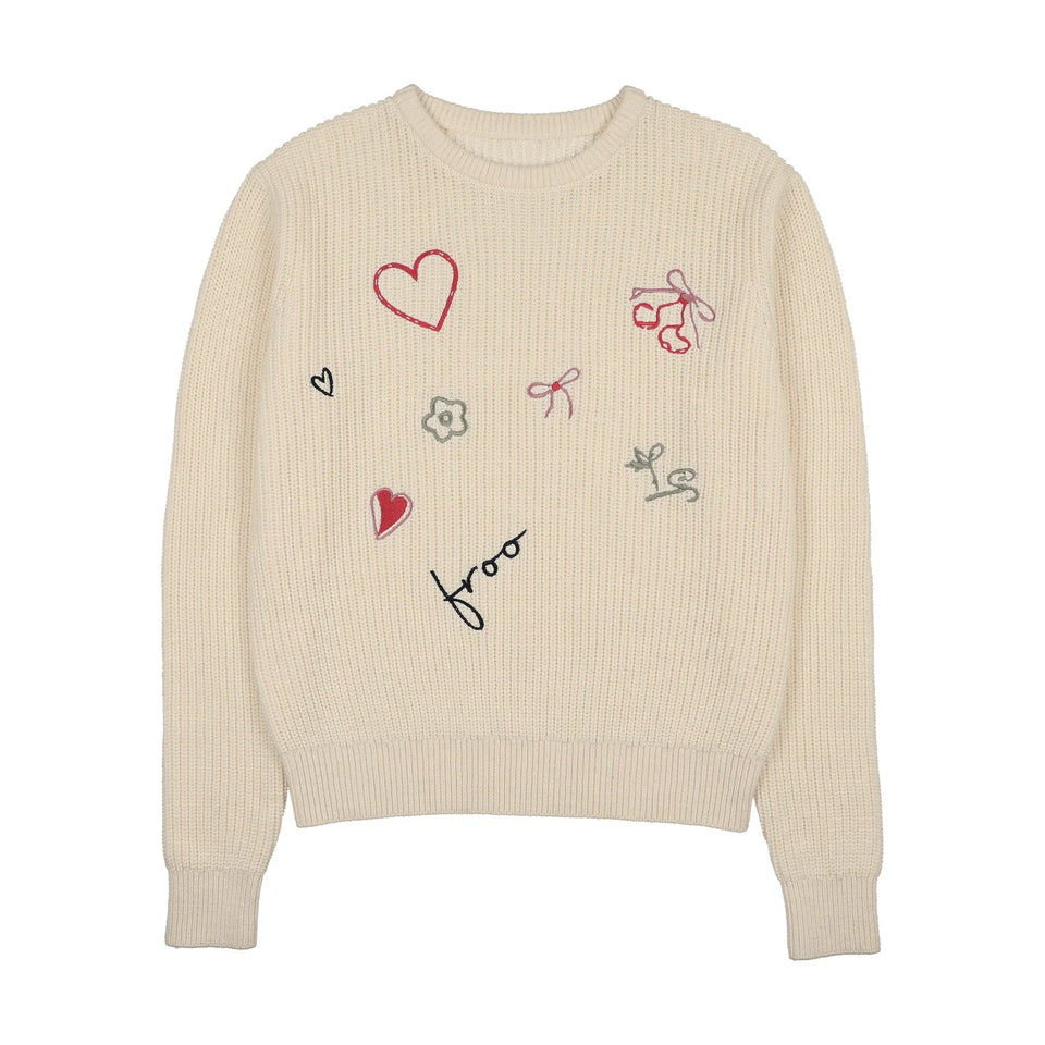 Froo Cream Sketchbook Sweater