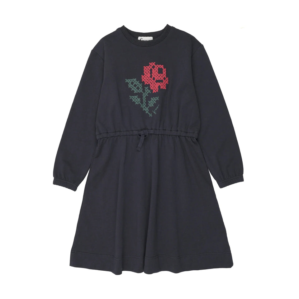 Froo Navy Blue Rose Club Dress