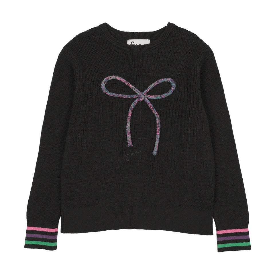 Froo Black Scarlet Bow Sweater
