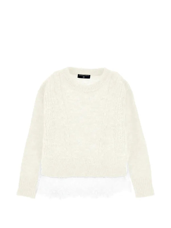 Ermanno Scervino Ivory Lace Sweater