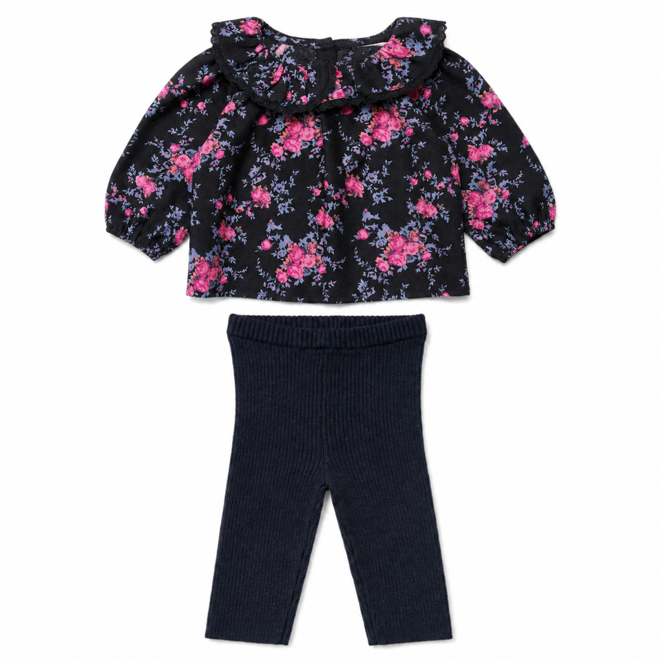 Louis Louise Black Twill Bouquet Set