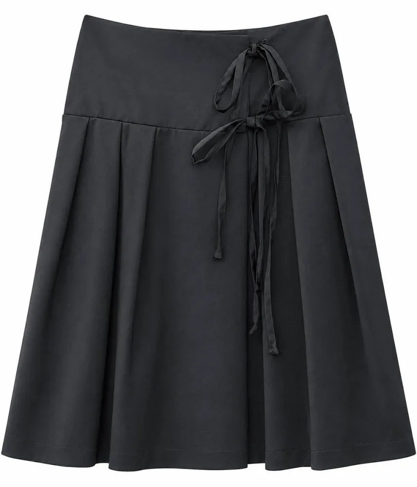 Piccola Ludo Nero Long Pepita Skirt