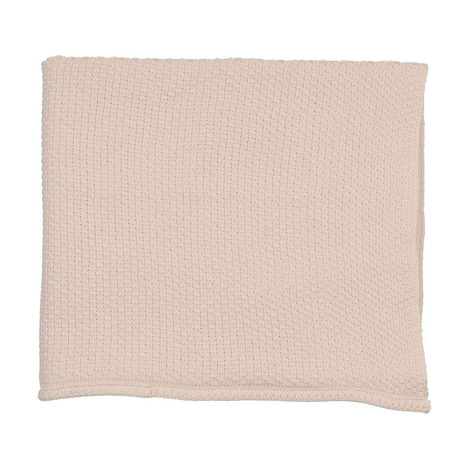 Mema Knit Baby Blush Waffle Knit Blanket