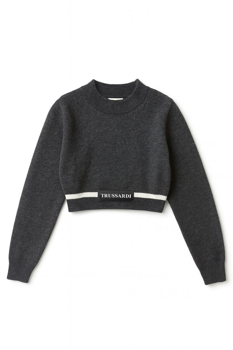 Trussardi Grey/Off White Sweater