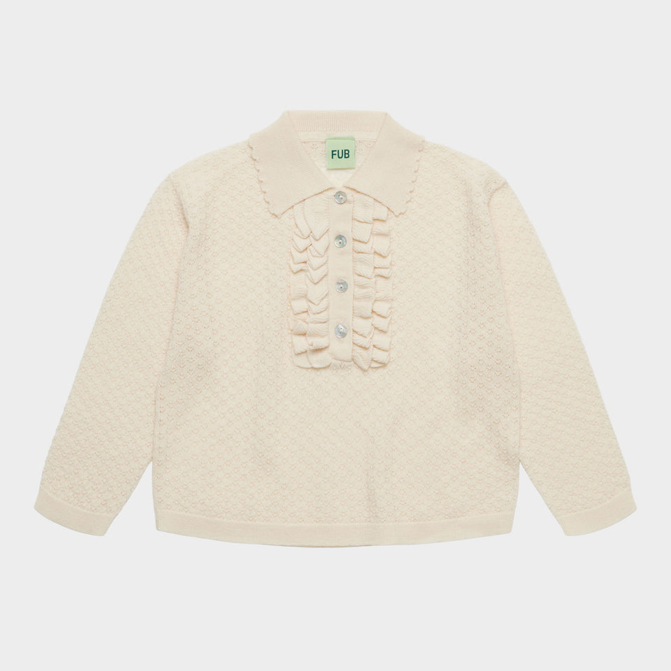 Fub Ecru Frill Polo
