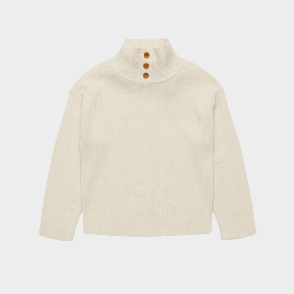 Fub Ecru Buttom Up Sweater