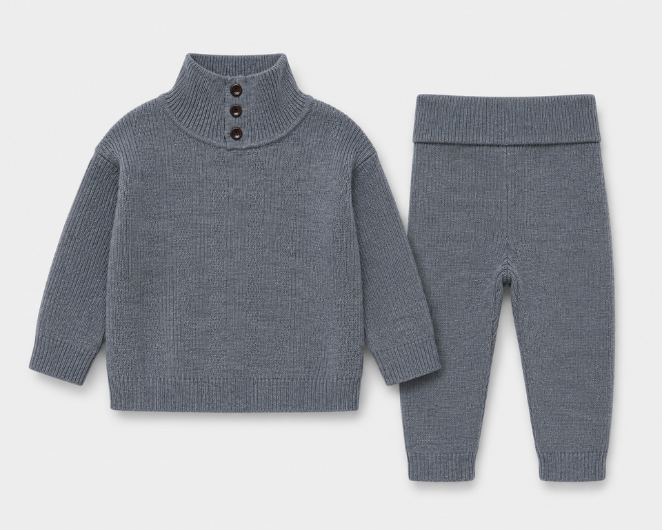 Fub Steel Buttom Up Sweater Legging Set