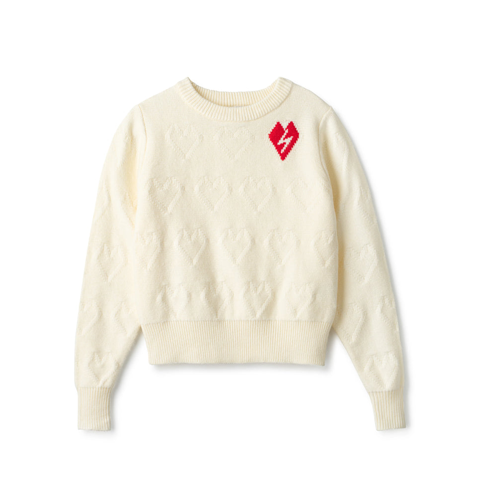 Noname Ivory Knit Sweater -RUNS SMALL SIZE ONE SIZE UP