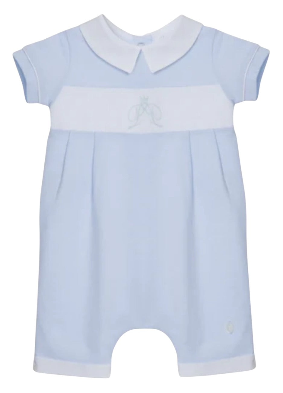 Patachou Blue Collared Romper