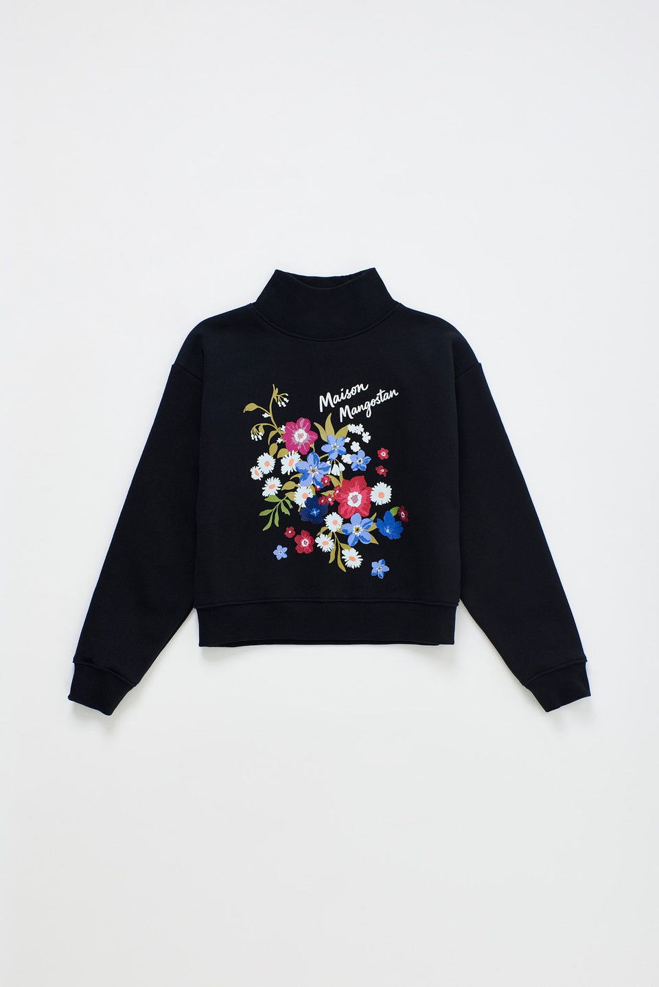 Maison Mangostan Florecita Black Sweatshirt