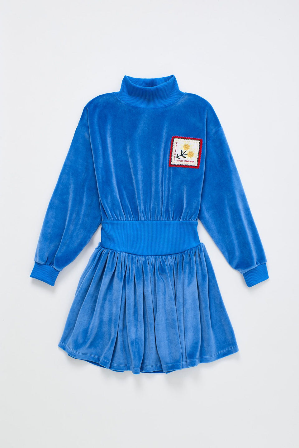 Maison Mangostan Postcard Blue Velvet Dress