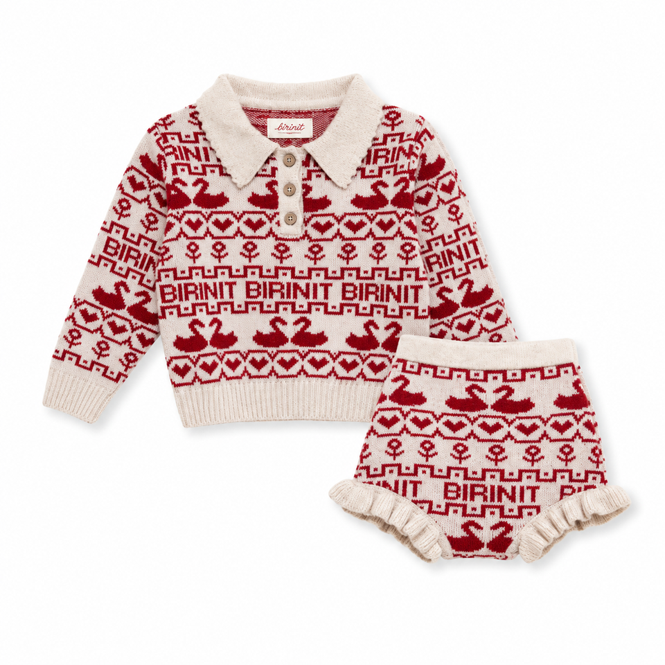 Birinit Cherry Ducks Knit Set