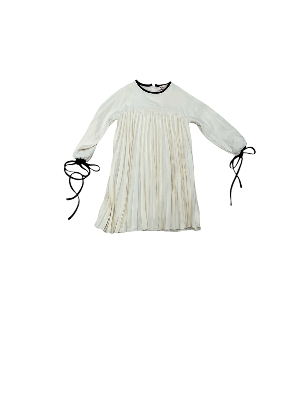 Gold Threads Ivory Pleated Dress