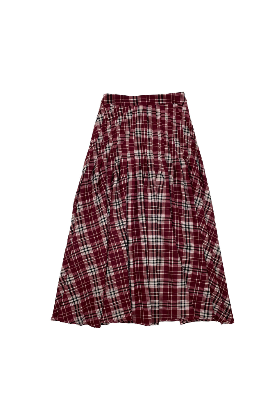 Elle Oh Elle Mara Wine Plaid Skirt