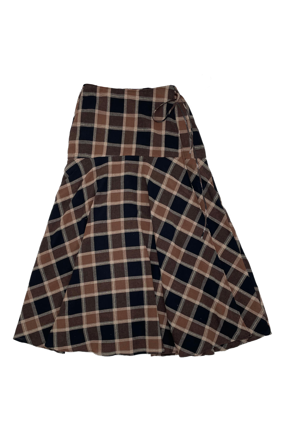 Elle Oh Elle Fernanda Brown/Black Plaid Skirt
