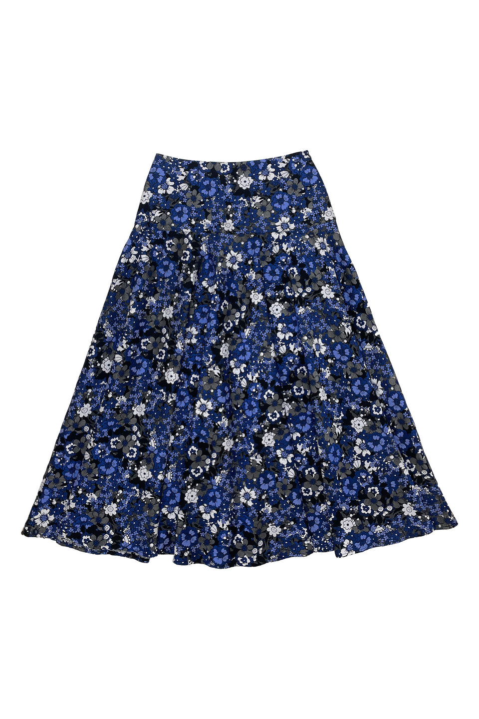 Elle Oh Elle Colette Royal Blue Flowers Skirt