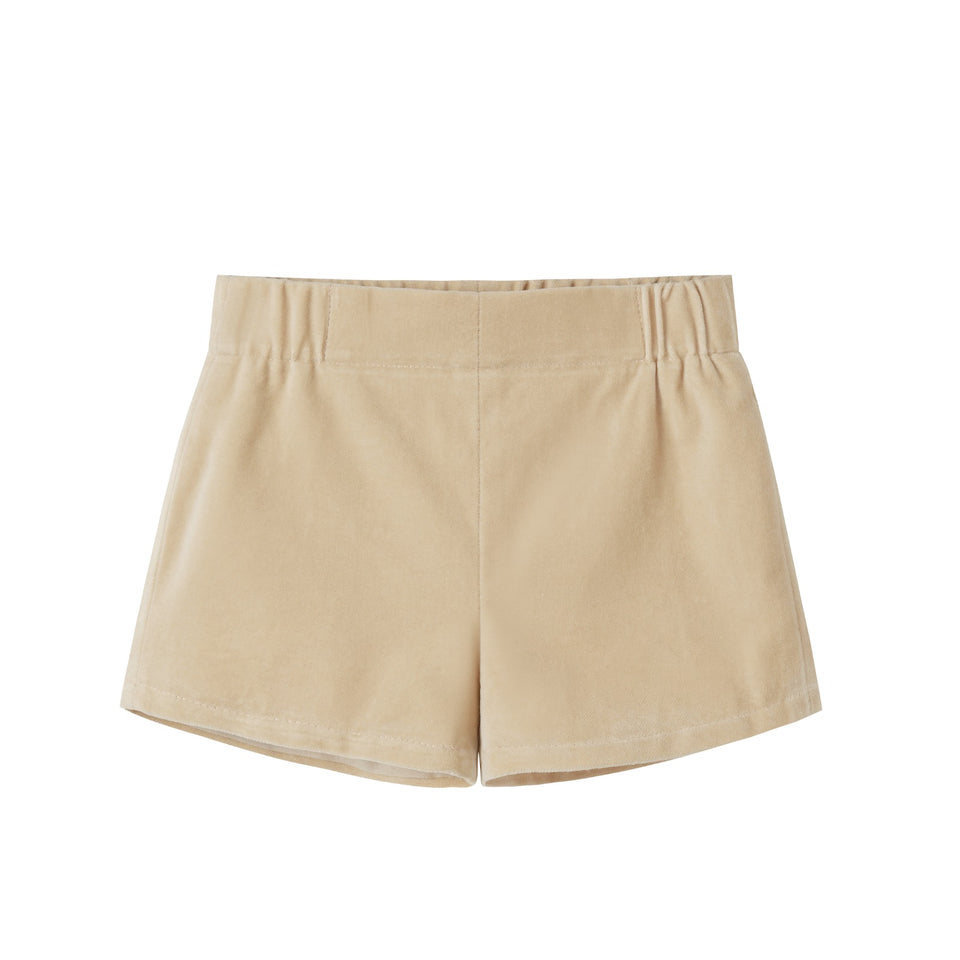 Nou Nelle Crushed Velour Tan Set