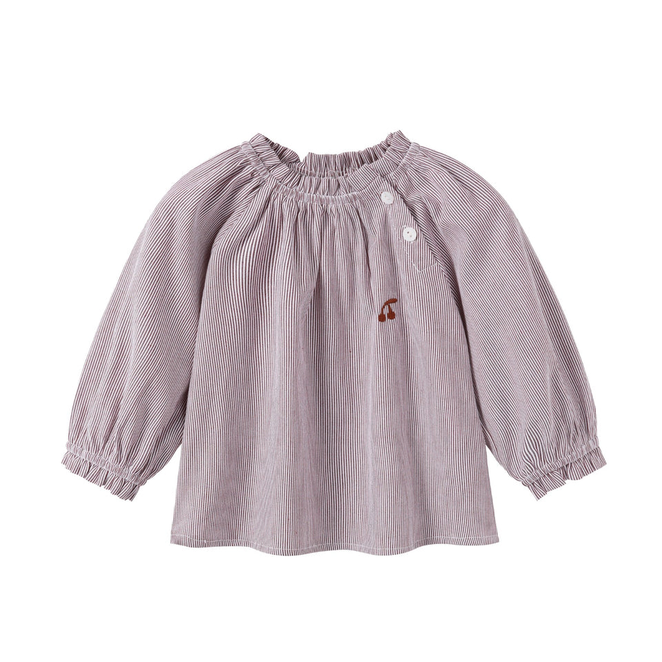 Nou Nelle Brown Pinstripe Set