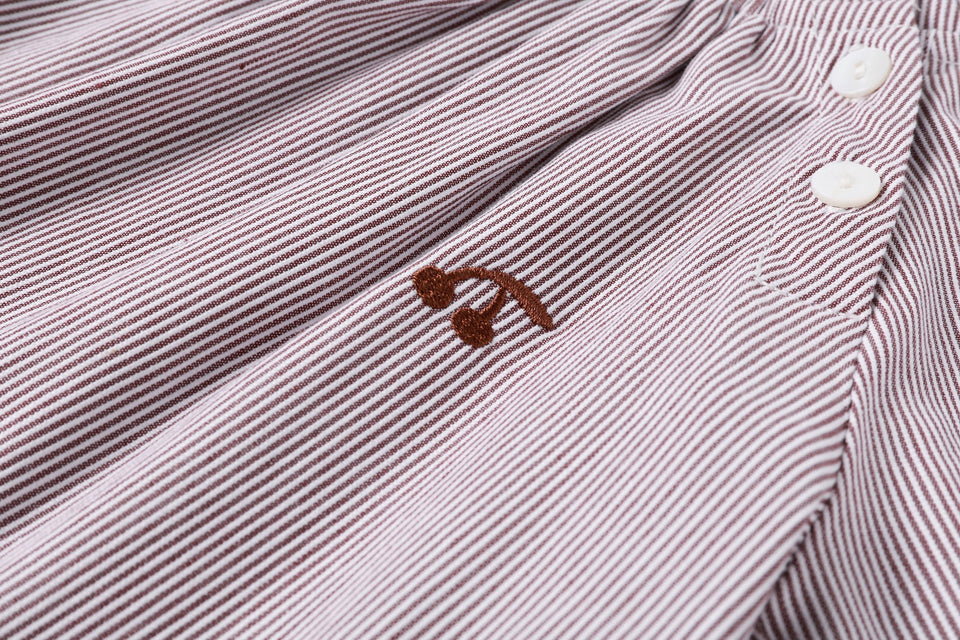 Nou Nelle Brown Pinstripe Set
