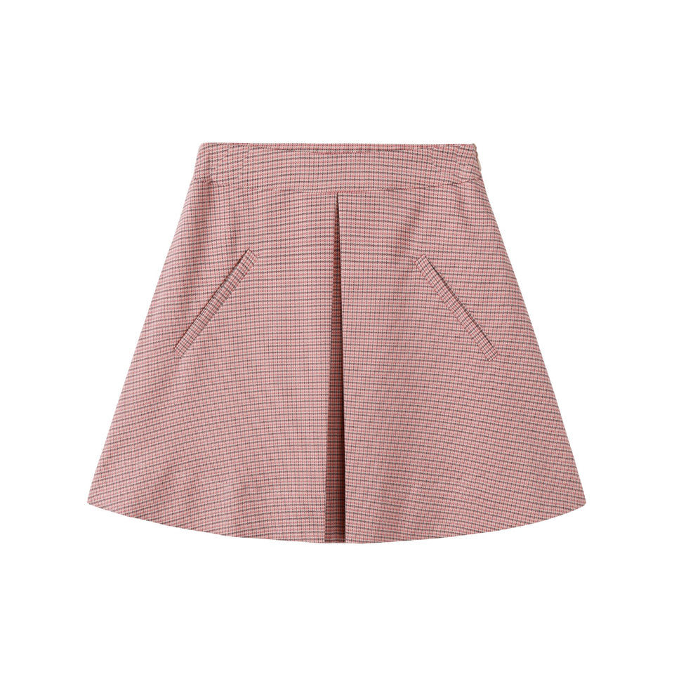 Nou Nelle Rust/Pink Houndstooth Set