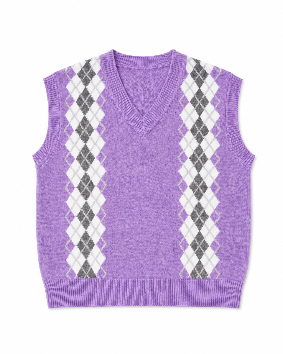 Twinset Hyacinth/Snow Rhombus Vest