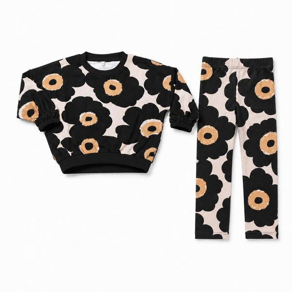 Birnham on the Sea Poppy Print Cropped Sweatshirt Set
