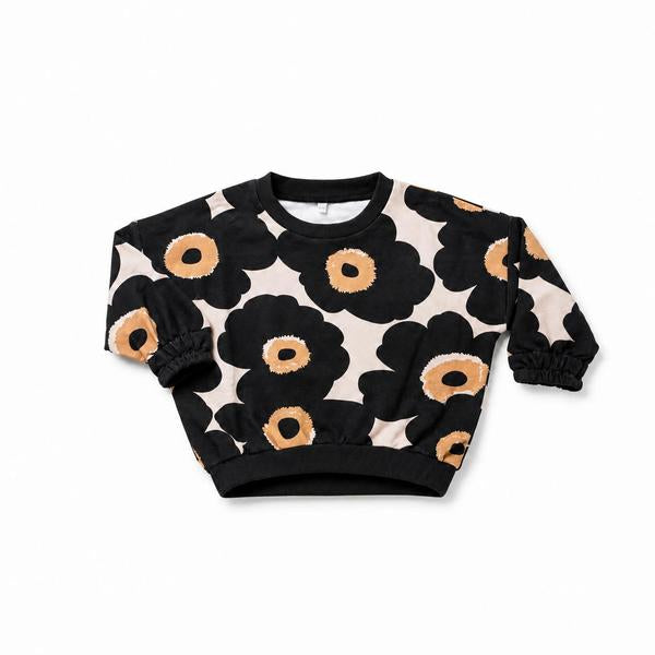 Birnham on the Sea Poppy Print Cropped Sweatshirt Set