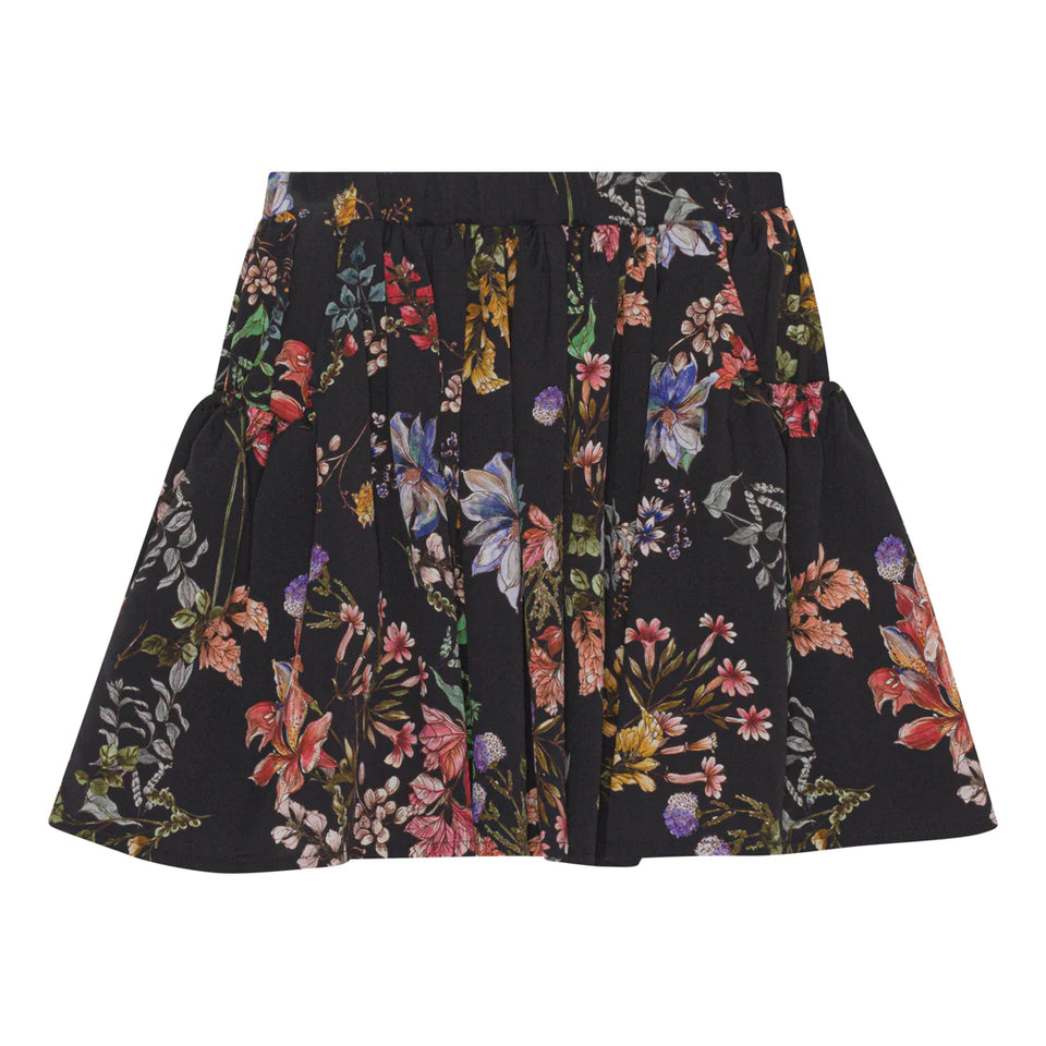 Christina Rohde Black Floral Skirt