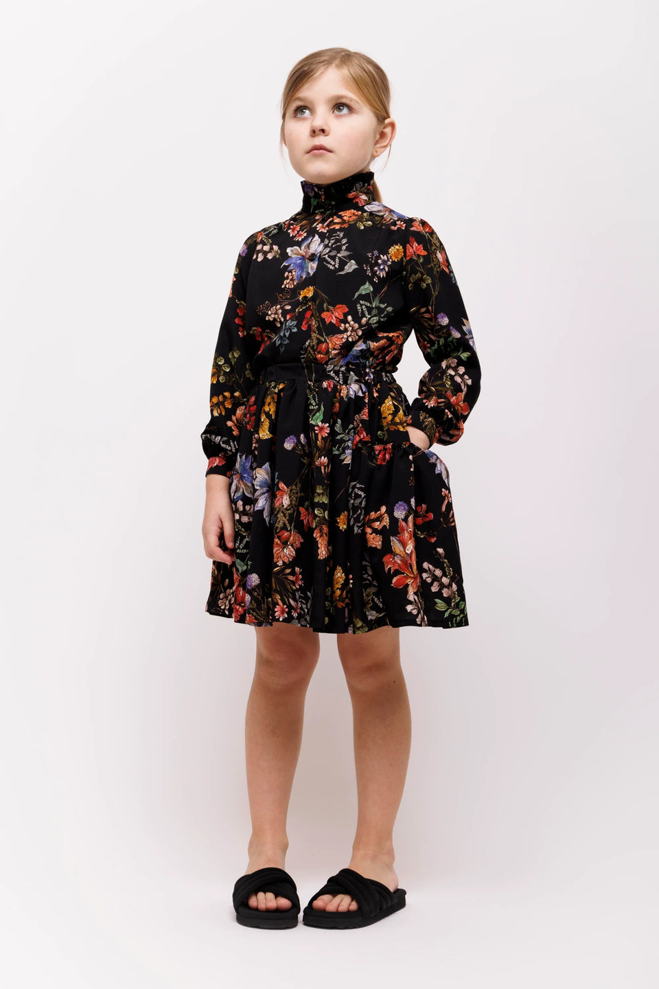 Christina Rohde Black Floral Skirt