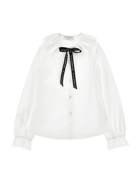 Philosophy Panna/Nero Button Up Logo Ribbon Shirt