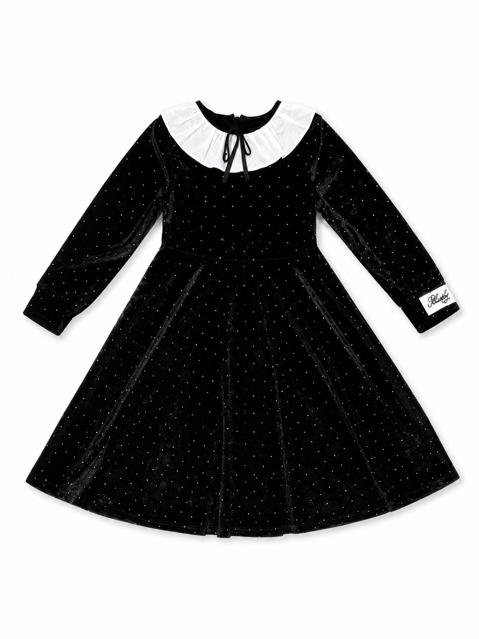 Philosophy Black L/S Velvet Allover Strauss Dress