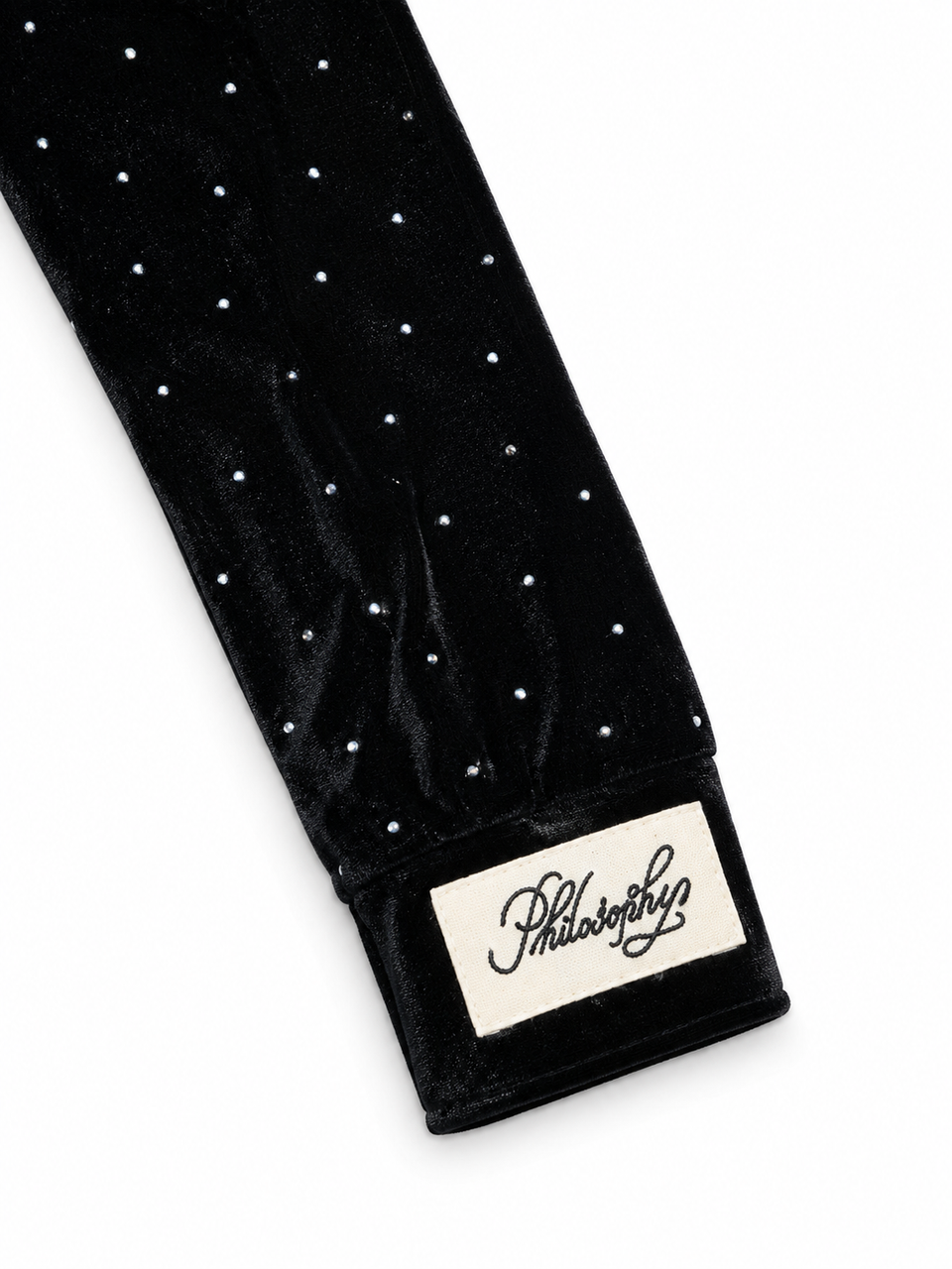 Philosophy Black L/S Velvet Allover Strauss Dress