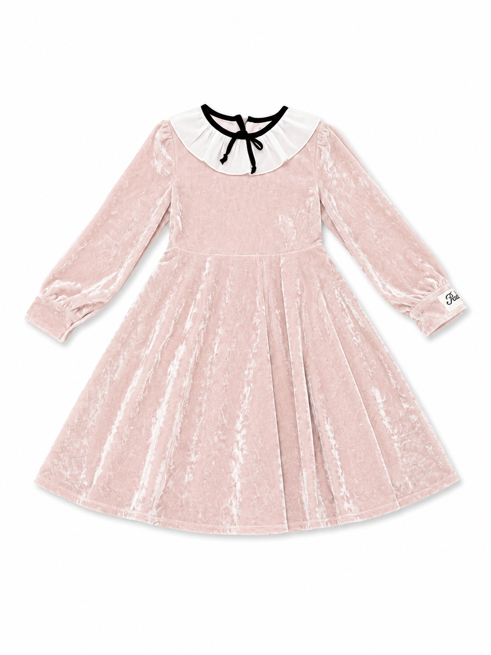 Philosophy Pink L/S Velvet Allover Strauss Dress