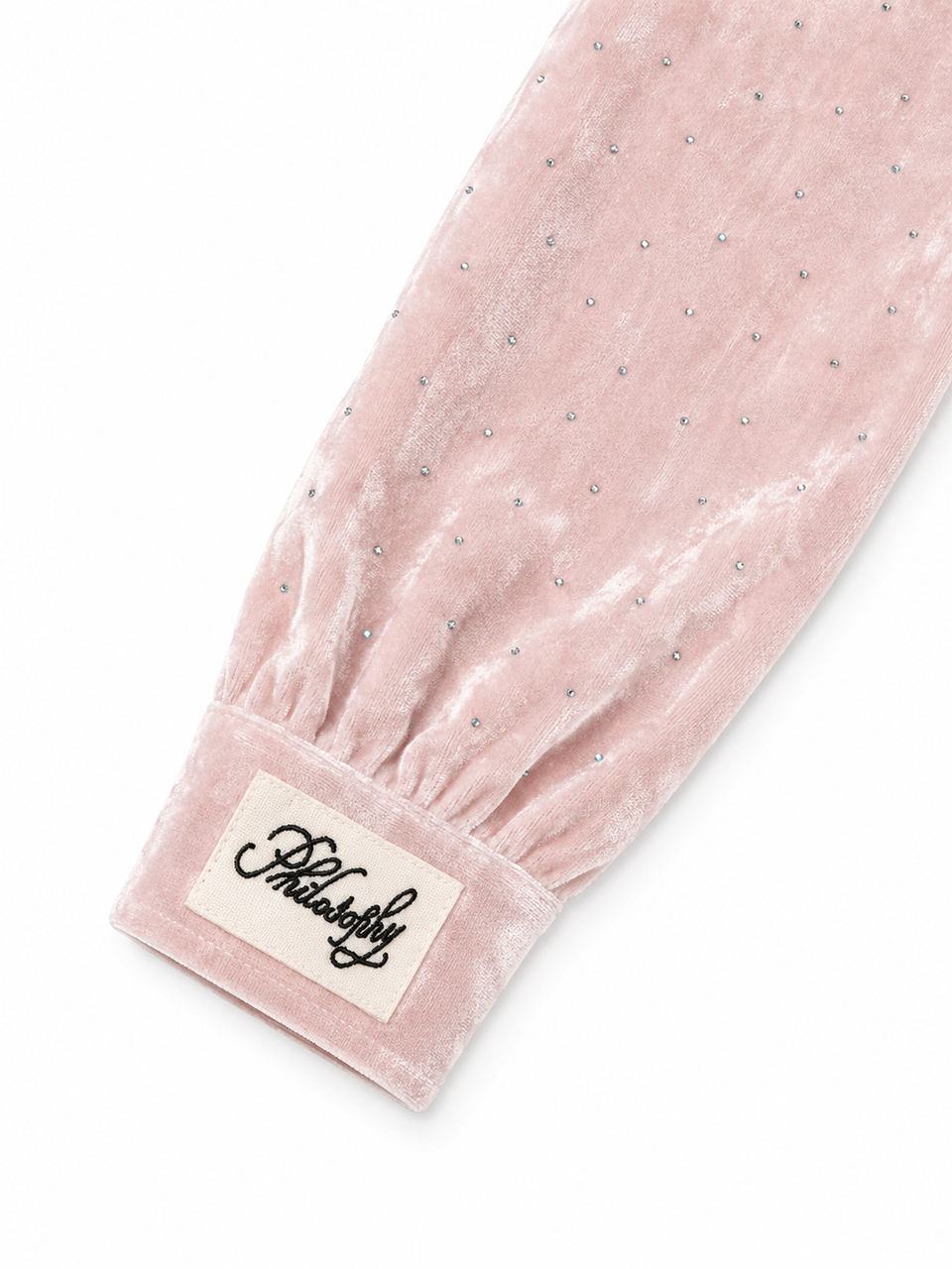 Philosophy Pink L/S Velvet Allover Strauss Dress
