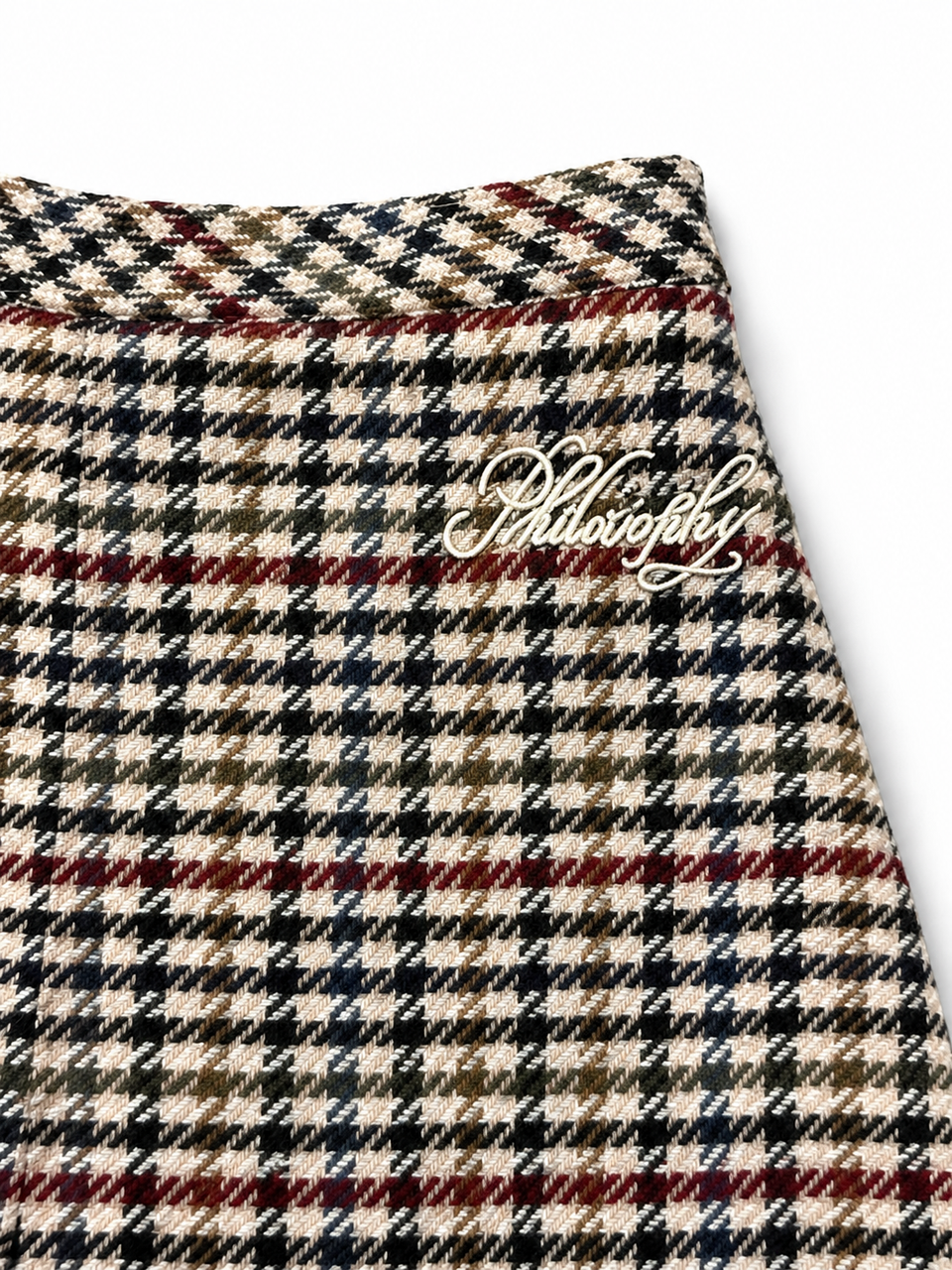 Philosophy Multicolor Houndstooth Long Skirt