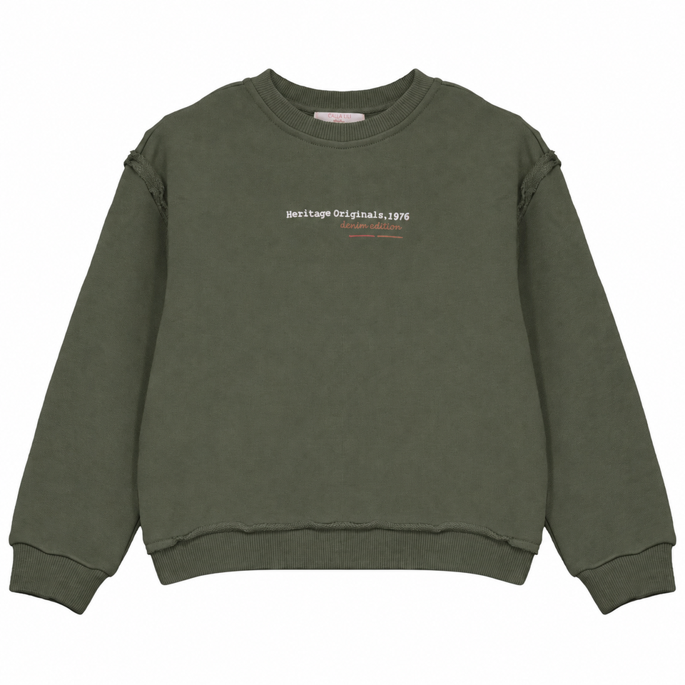 Calla Lili Green Heritage Sweatshirt