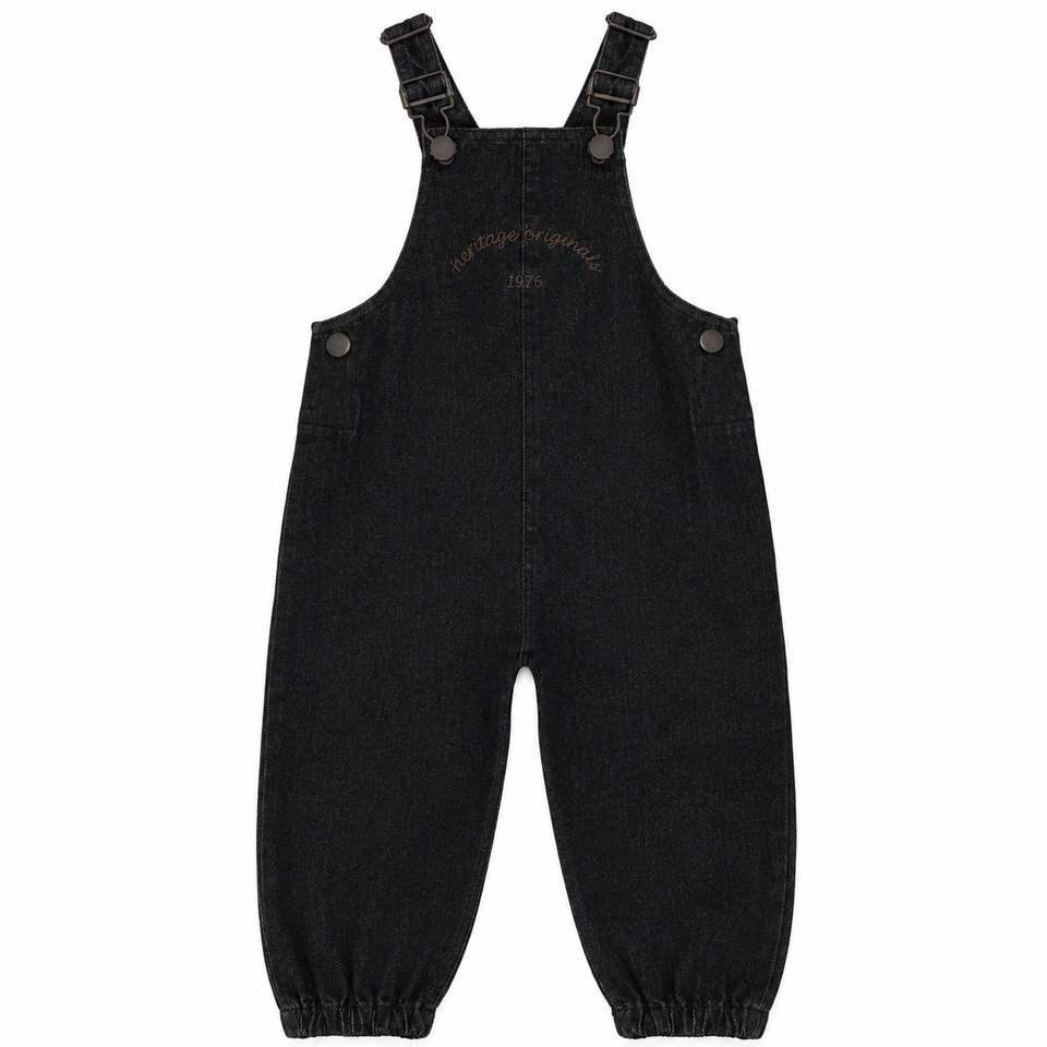 Calla Lili Black Denim Overall