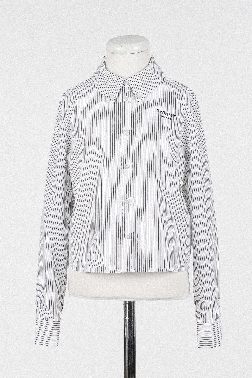 Twinset Riga Off White Camica Poplin Stripe Blouse