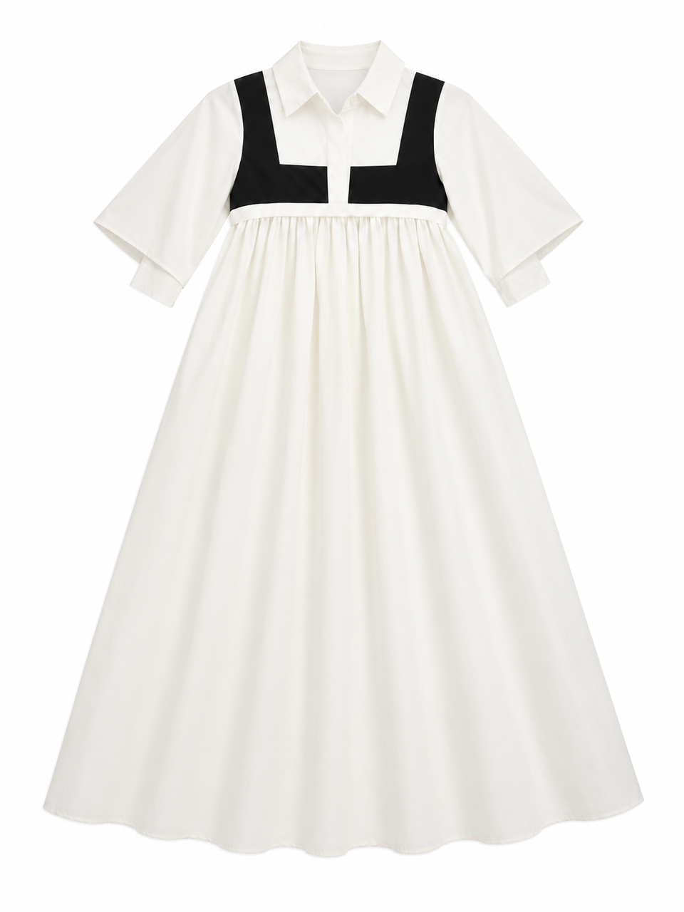 Little Tempest Ivory/Black Trench Taffeta Gown