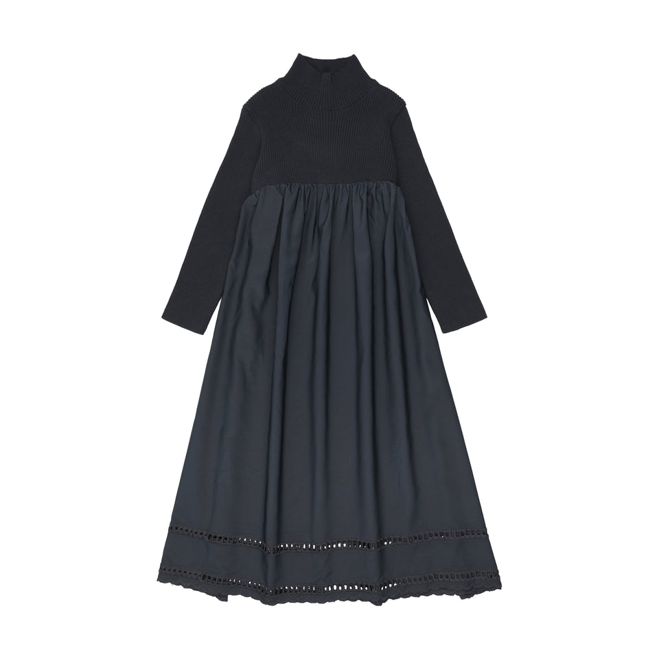 Kin+Kin Black Mixed Media Maxi Robe