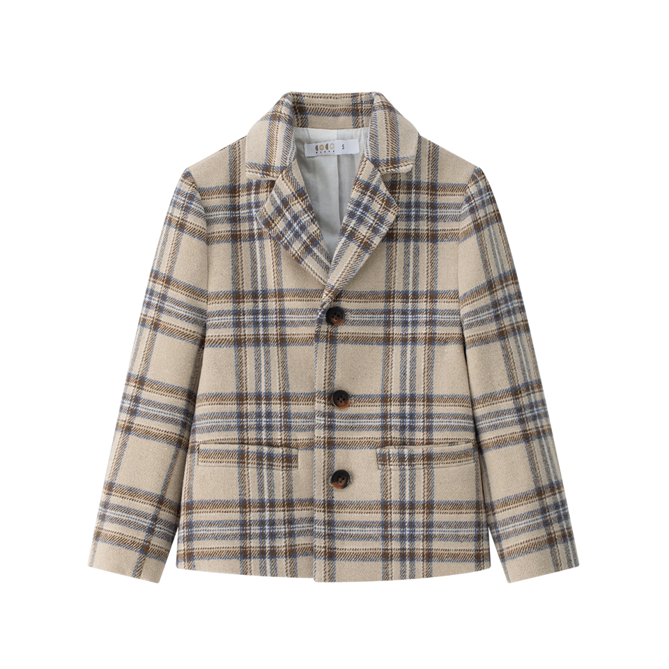 Coco Blanc Blue Plaid Blazer