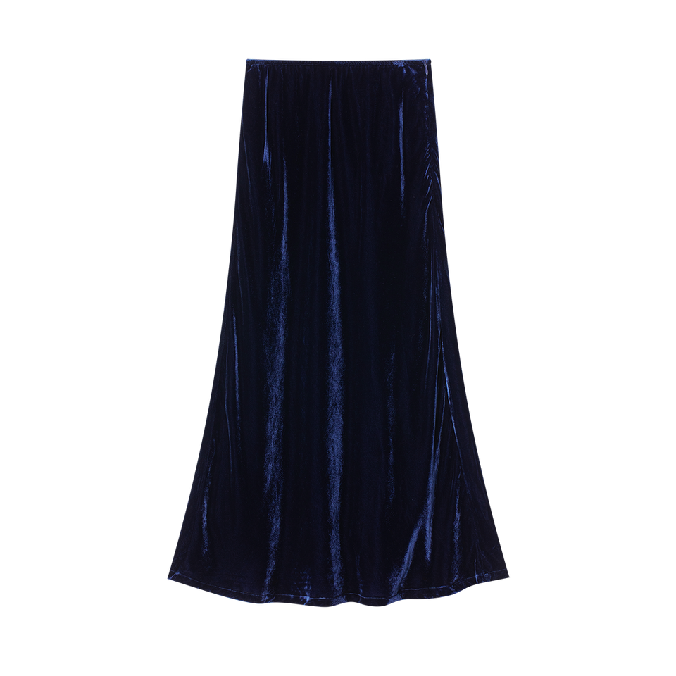 Coco Blanc Navy Velvet Slip Skirt