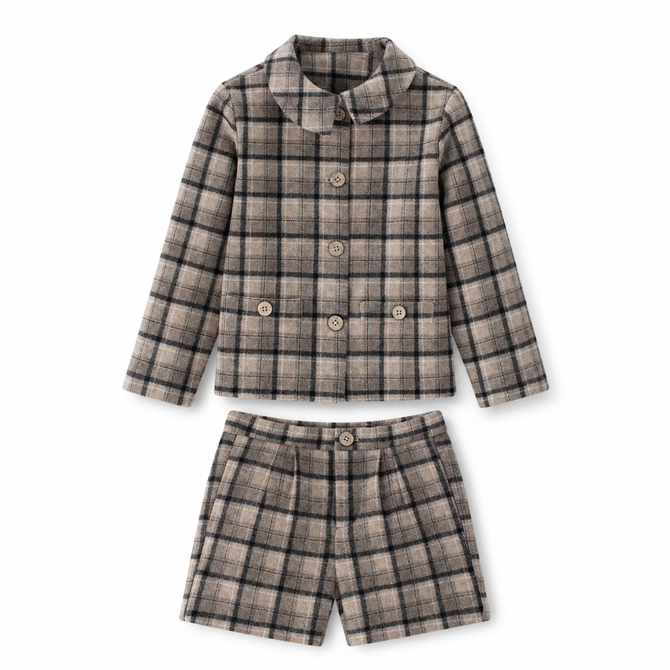 Coco Blanc Plaid Suit