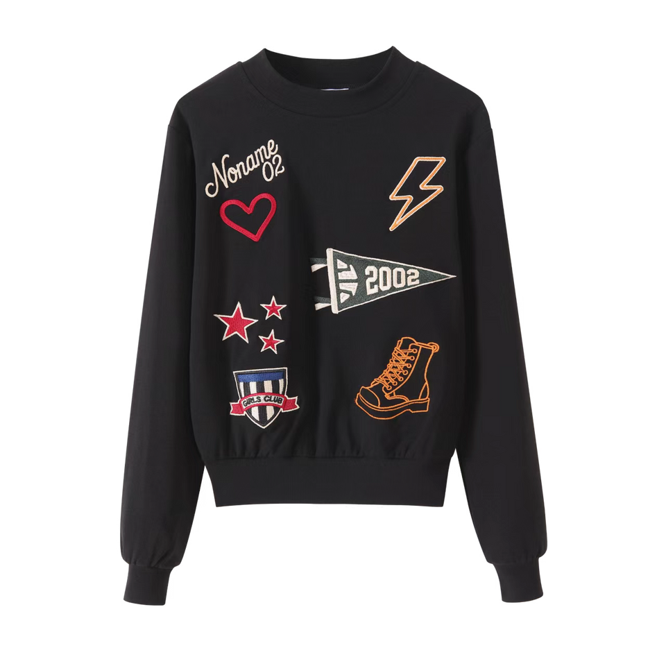 Noname Black Patch Top 1701