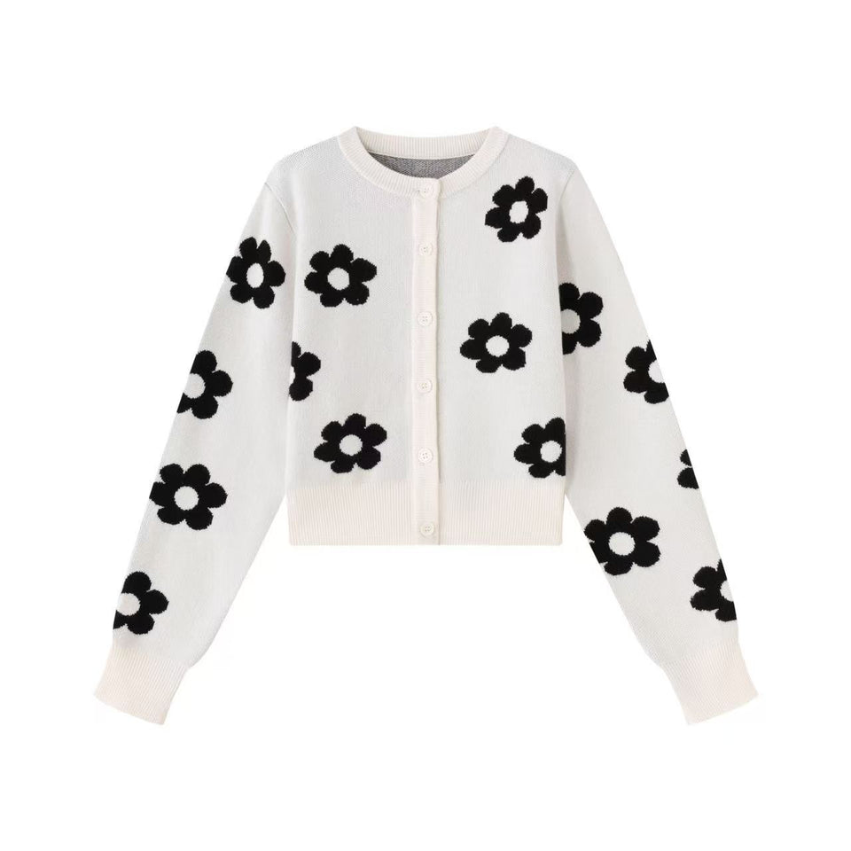 Noname Cream Floral Cardigan 1707